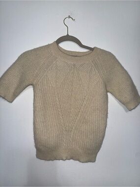 Marc By Marc Jacobs Cream Ribbed Crewneck Sweater